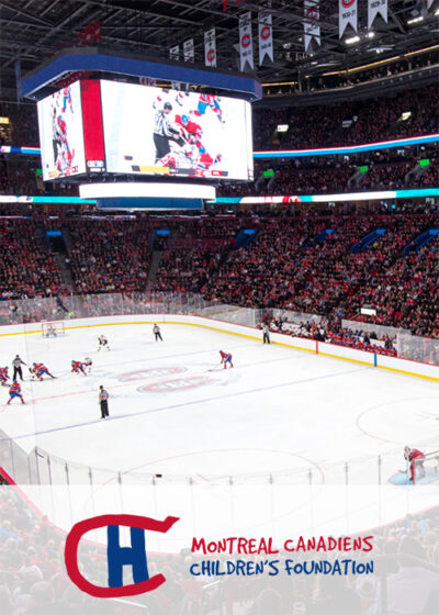 Montreal Canadiens Children's Foundation Background of the Bell Center during a hockey game