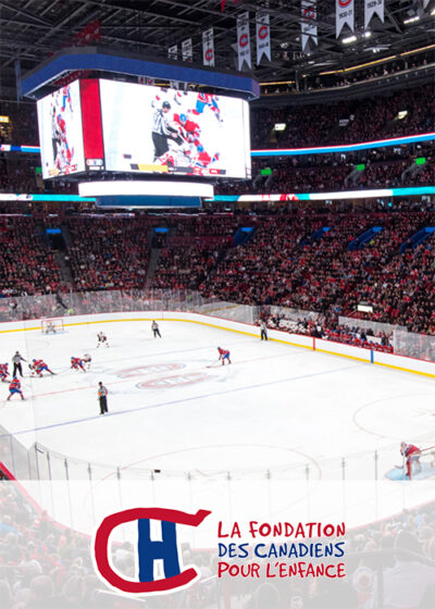Montreal Canadiens Children's Foundation Background of the Bell Center during a hockey game