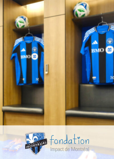 Montreal Impact Foundation Background of the CF Montreal locker room